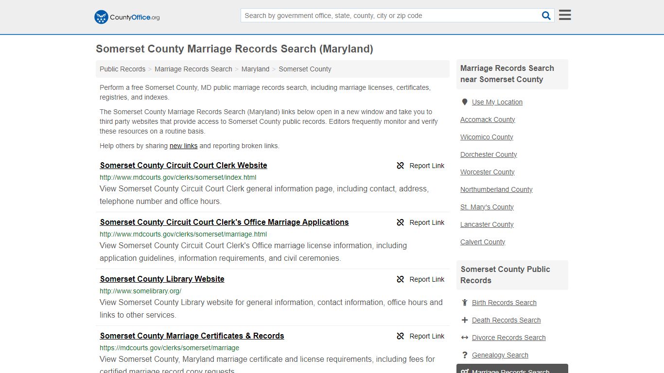 Marriage Records Search - Somerset County, MD (Marriage Licenses ...